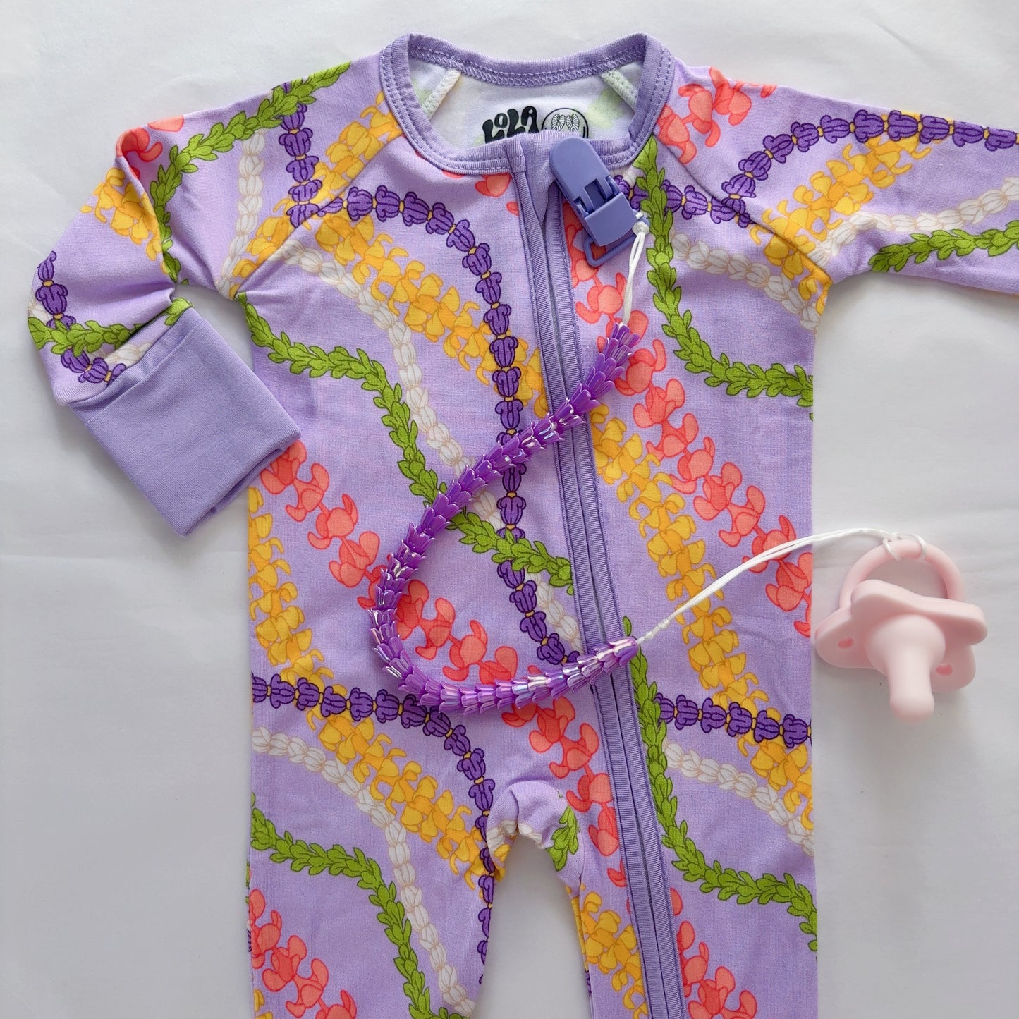 PREORDER Pua Pā’ina Bamboo Baby Coveralls