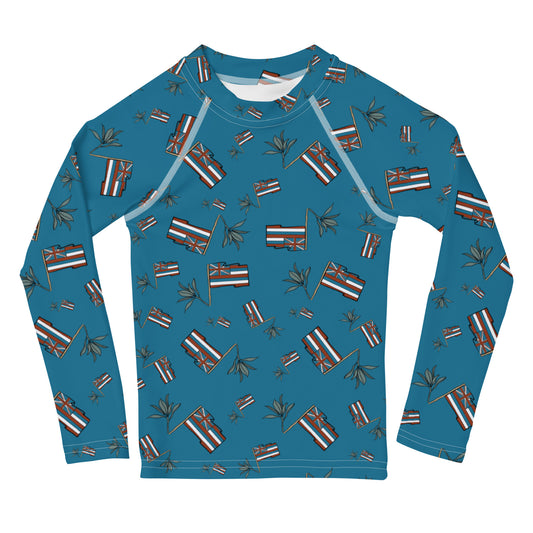 Hae Hawai’i x Lā’ī Keiki Rash Guard