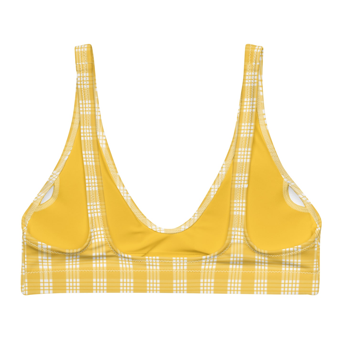 Palaka Wahine Recycled padded bikini top in Melemele
