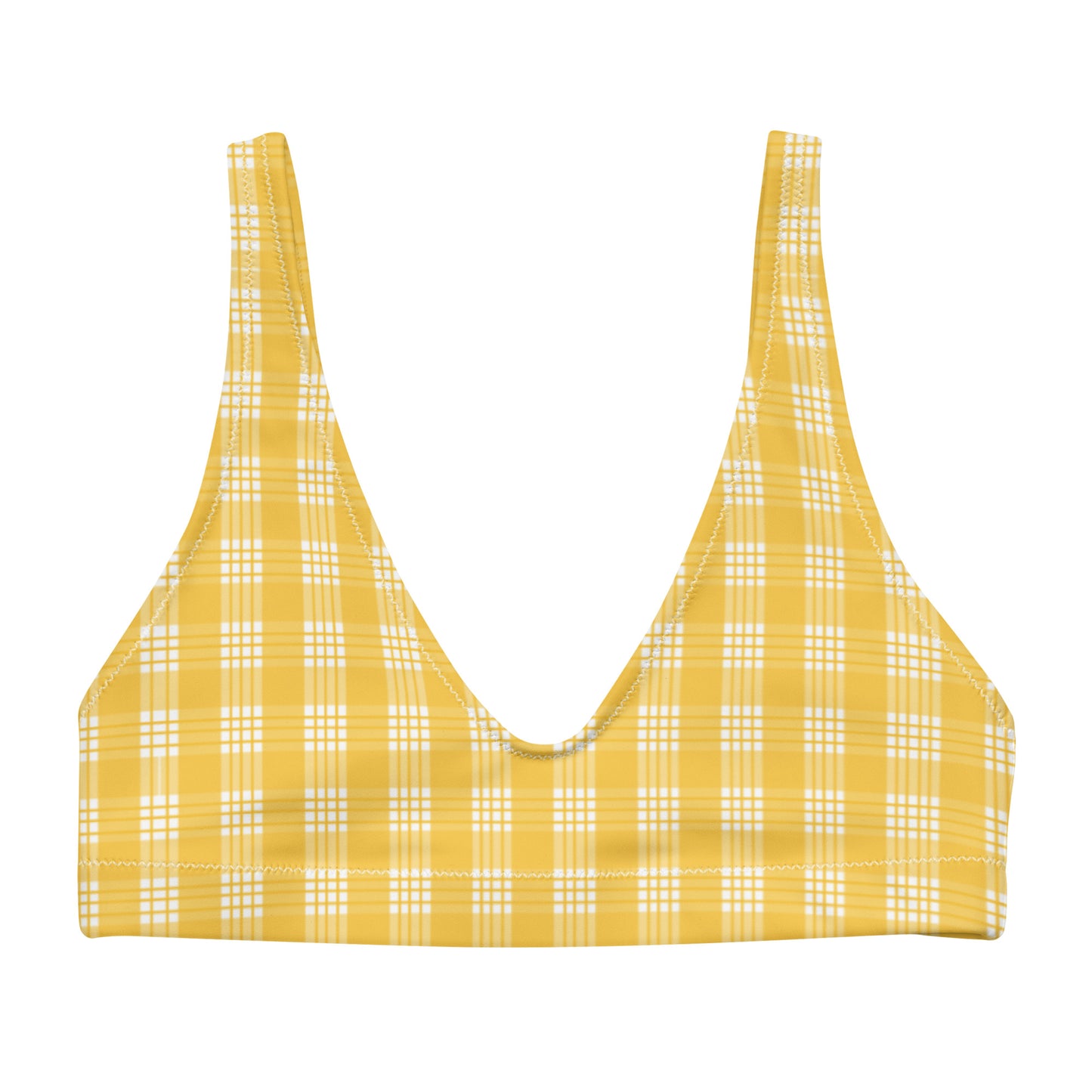 Palaka Wahine Recycled padded bikini top in Melemele