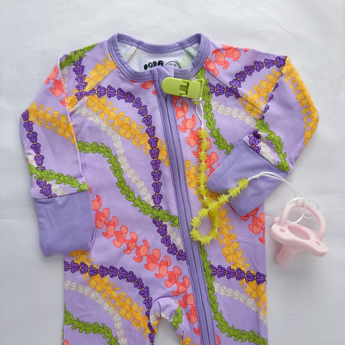PREORDER Pua Pā’ina Bamboo Baby Coveralls