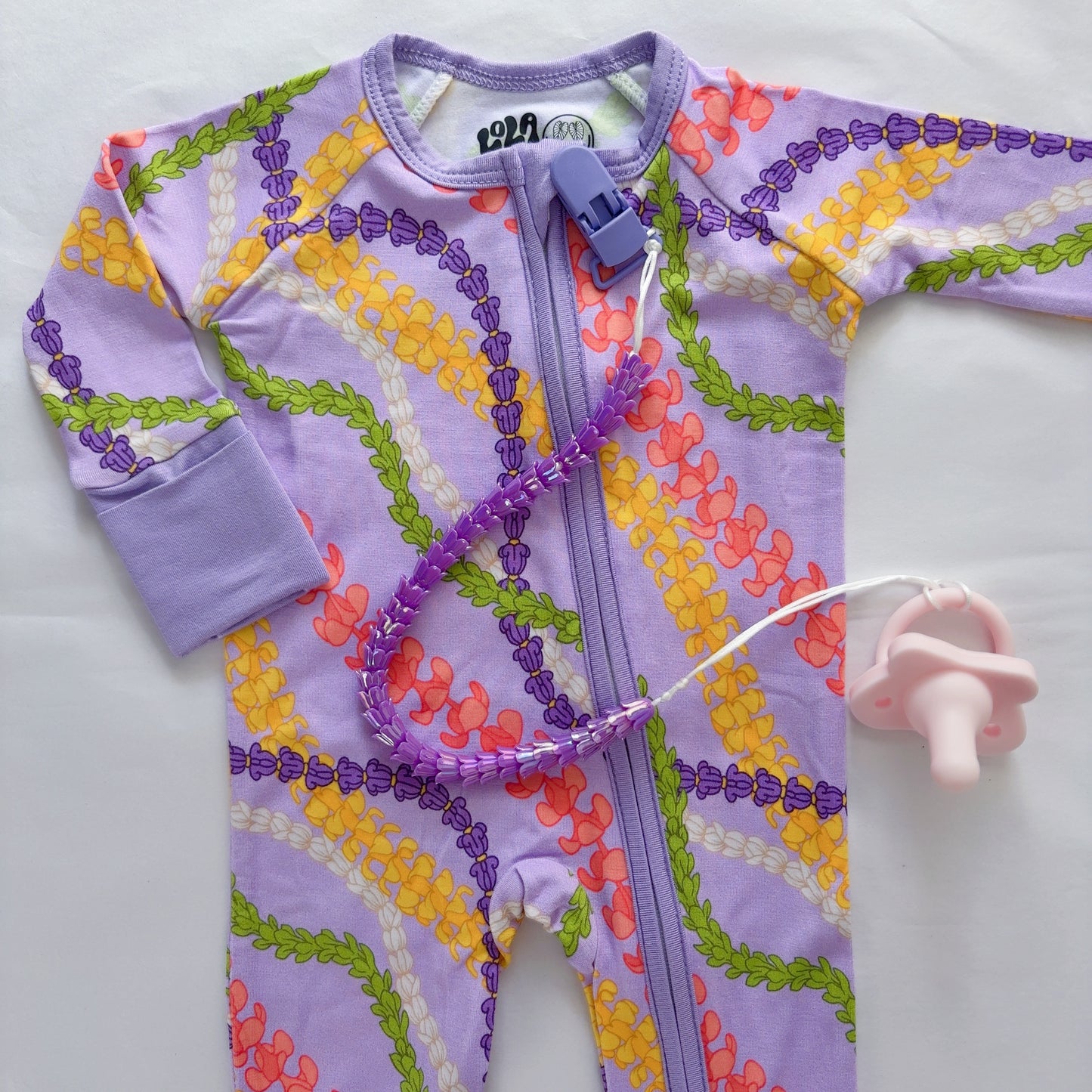PREORDER Pua Pā’ina Bamboo Baby Coveralls
